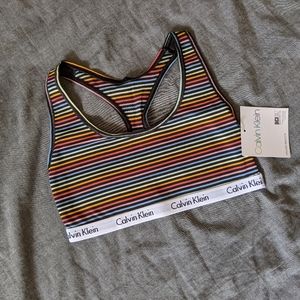 🌈 NWT Calvin Klein Prism Racerback Bralette 🌈